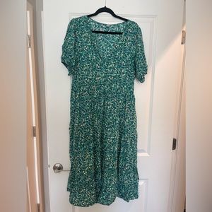 Old Navy Floral Puff Sleeve Midi Dress